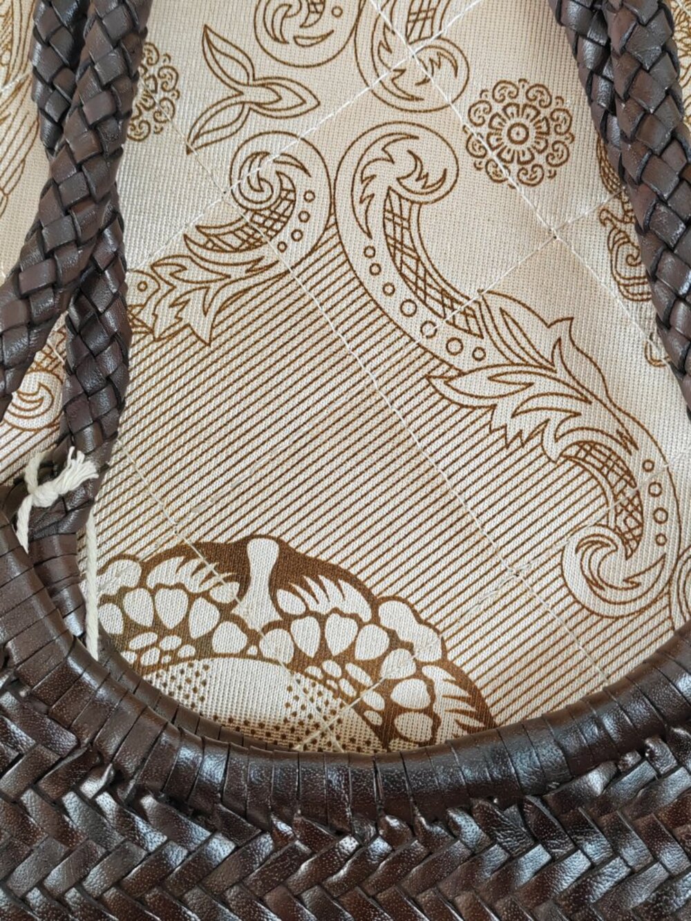 DRAGON DIFFUSION Nantucket large woven leather tote — Dark brown - Picture 6 of 13